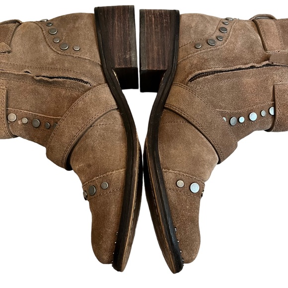 Sam Edelman Drea Studded Suede Booties Sz 8 - Picture 7 of 16